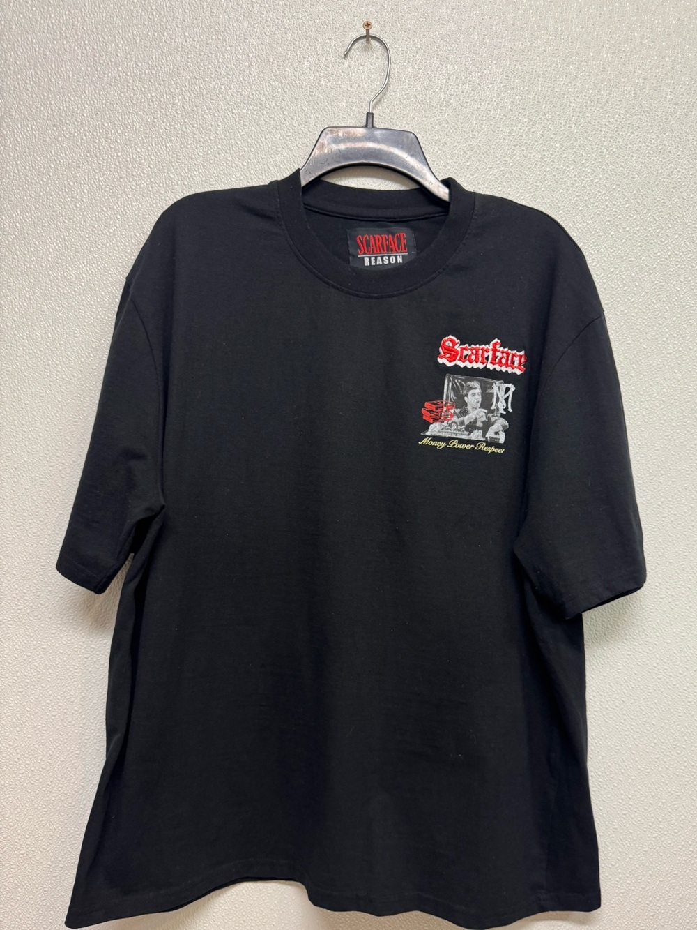 Scarface Black Graphic Crewneck T-Shirt by Reason Sz L (D-53)
